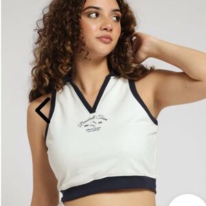Bershka Baseball Crop Top